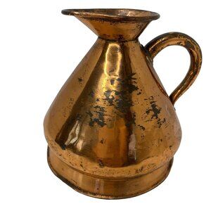 Antique‎ copper tavern haystack  jug Victorian harvest flagon ale measure bar 5"